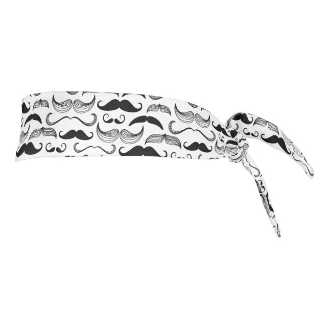 A Gentlemen's Club. Mustache pattern 2 Tie Headband (Rotate 90)