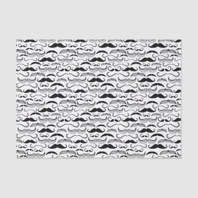 A Gentlemen's Club. Mustache pattern 2 Tissue Paper (Front)