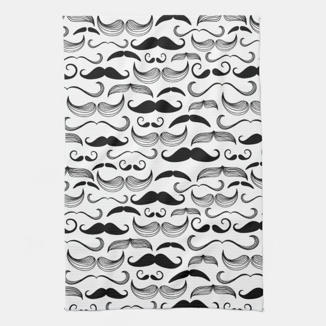A Gentlemen's Club. Mustache pattern 2 Towel (Vertical)