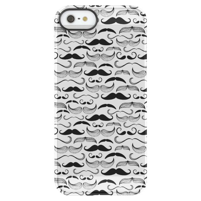 A Gentlemen's Club. Mustache pattern 2 Uncommon iPhone Case (Back)