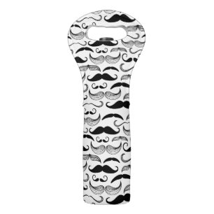 A Gentlemen's Club. Mustache pattern 2 Wine Bag