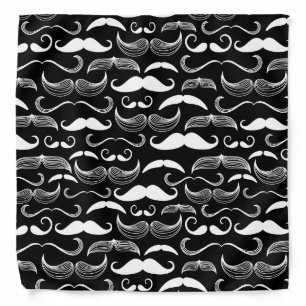 A Gentlemen's Club. Mustache pattern Bandana