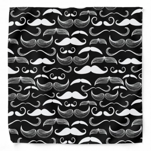 A Gentlemens Club Mustache pattern Bandana