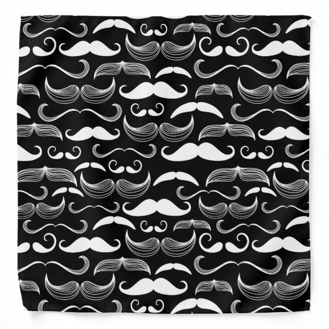 A Gentlemen's Club. Mustache pattern Bandana (Front)