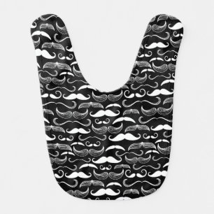 A Gentlemen's Club. Mustache pattern Bib