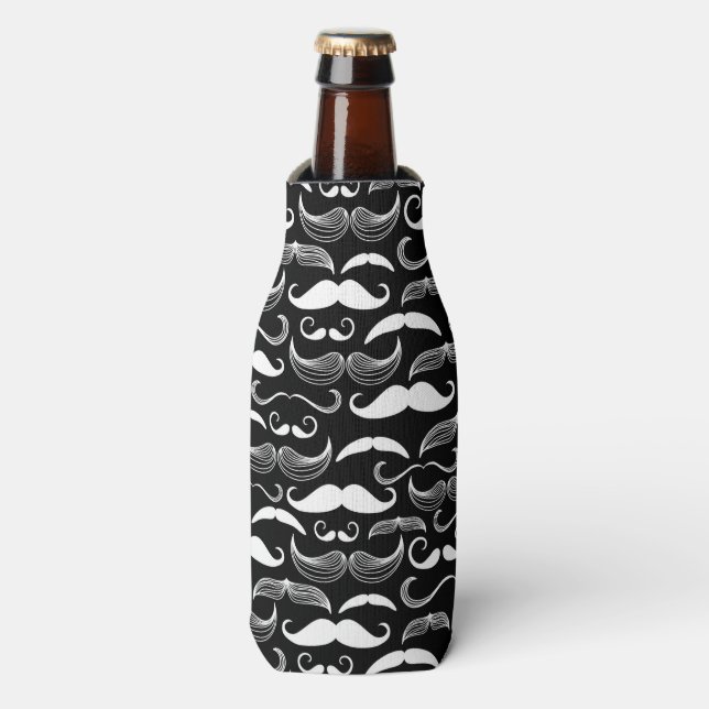 A Gentlemen's Club. Mustache pattern Bottle Cooler (Bottle Front)