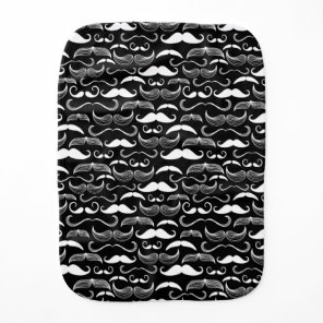 A Gentlemen's Club. Mustache pattern Burp Cloth