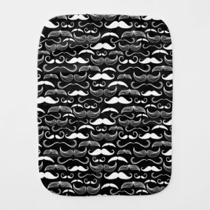 A Gentlemen's Club. Mustache pattern Burp Cloth