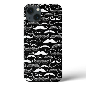 A Gentlemen's Club. Mustache pattern iPhone 13 Case