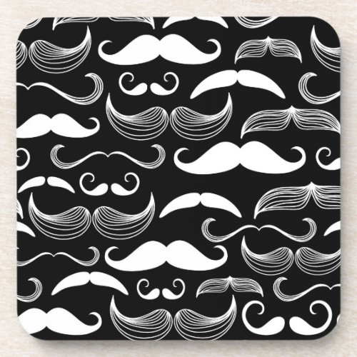 A Gentlemens Club Mustache pattern Coaster