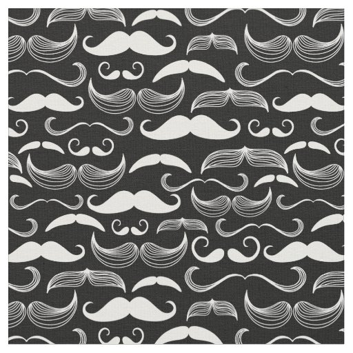 A Gentlemen's Club. Mustache pattern Fabric