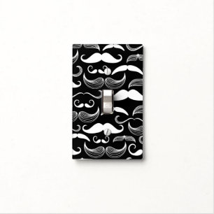 A Gentlemen's Club. Mustache pattern Light Switch Cover