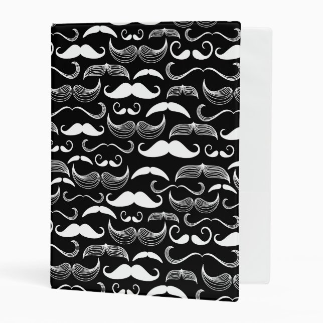 A Gentlemen's Club. Mustache pattern Mini Binder (Front/Inside)