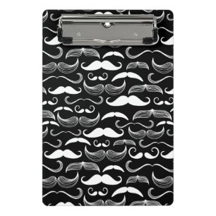 A Gentlemen's Club. Mustache pattern Mini Clipboard