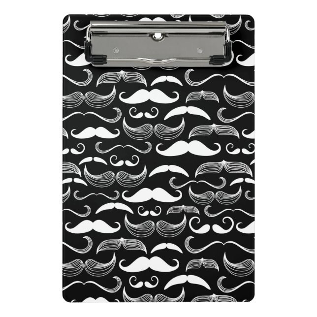 A Gentlemen's Club. Mustache pattern Mini Clipboard (Front)