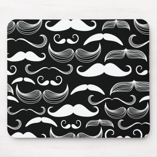 A Gentlemen's Club. Mustache pattern Mouse Pad (Front)