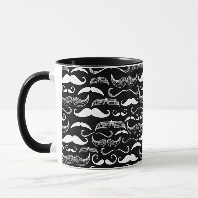 A Gentlemen's Club. Mustache pattern Mug (Left)