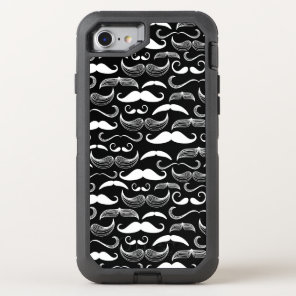 A Gentlemen's Club. Mustache pattern OtterBox Defender iPhone SE/8/7 Case
