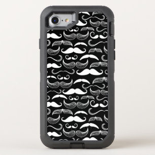 A Gentlemen's Club. Mustache pattern OtterBox Defender iPhone SE/8/7 Case