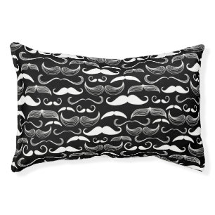A Gentlemen's Club. Mustache pattern Pet Bed