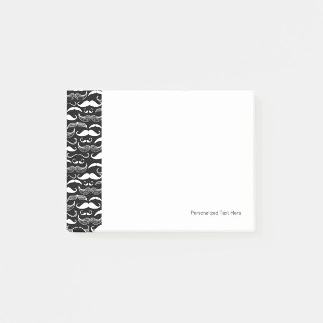 A Gentlemen's Club. Mustache pattern Post-it Notes (Front)