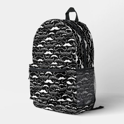 A Gentlemens Club Mustache pattern Printed Backpack
