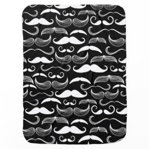 A Gentlemen's Club. Mustache pattern Receiving Blanket