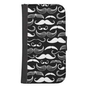A Gentlemen's Club. Mustache pattern Samsung S4 Wallet Case