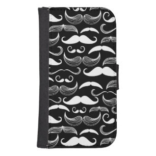 A Gentlemen's Club. Mustache pattern Samsung S4 Wallet Case