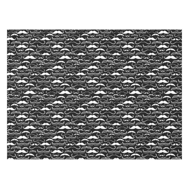 A Gentlemen's Club. Mustache pattern Tablecloth (Front (Horizontal))