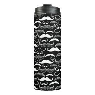 A Gentlemen's Club. Mustache pattern Thermal Tumbler