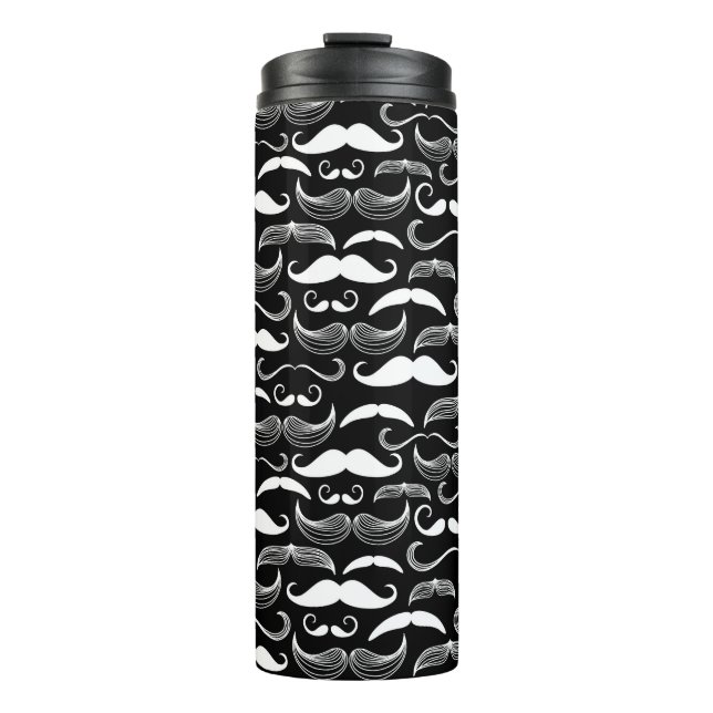 A Gentlemen's Club. Mustache pattern Thermal Tumbler (Front)