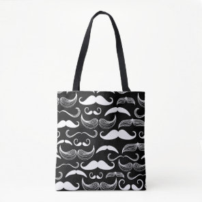 A Gentlemen's Club. Mustache pattern Tote Bag