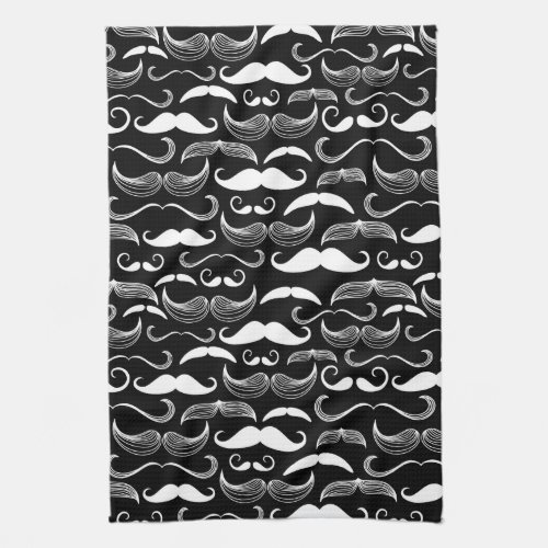 A Gentlemens Club Mustache pattern Towel