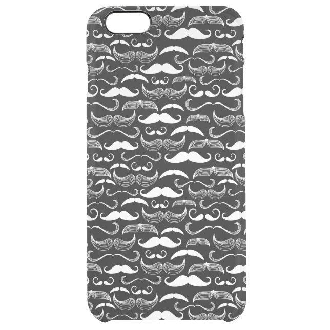 A Gentlemen's Club. Mustache pattern Uncommon iPhone Case (Back)