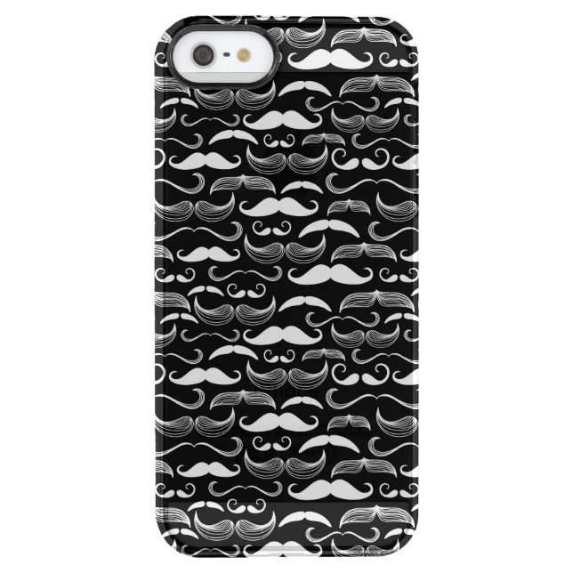 A Gentlemen's Club. Mustache pattern Uncommon iPhone Case (Back)
