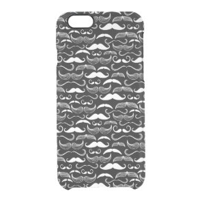 A Gentlemen's Club. Mustache pattern Clear iPhone 6/6S Case