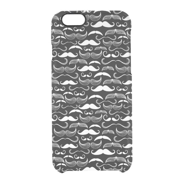 A Gentlemen's Club. Mustache pattern Uncommon iPhone Case (Back)