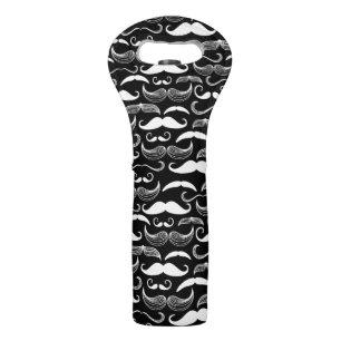 A Gentlemen's Club. Mustache pattern Wine Bag