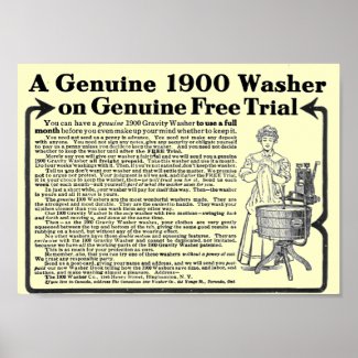 A Genuine 1900 Washer Poster