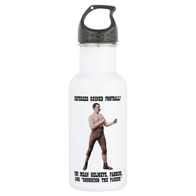 A Genuine Overly Manly Man Stainless Steel Water Bottle (Front)