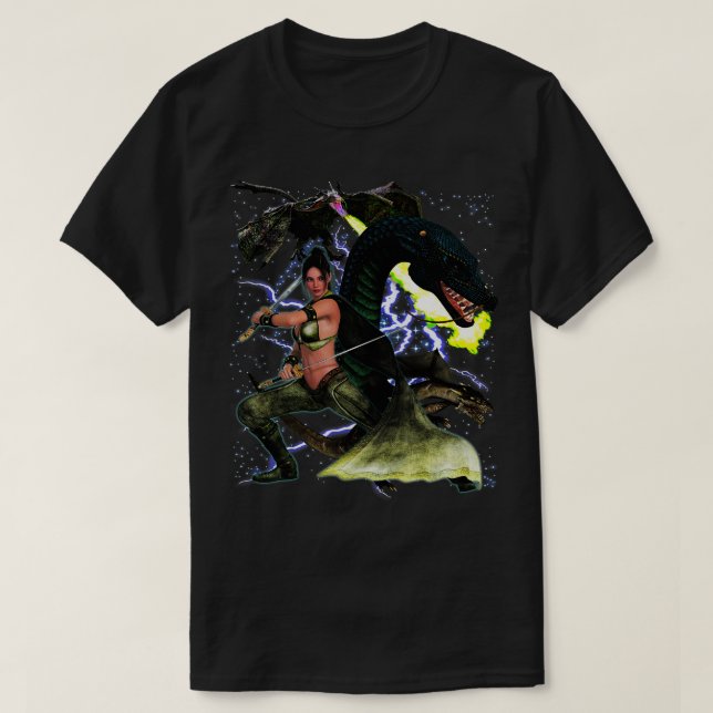 A genuinely sick dragon warrior princess T-Shirt (Design Front)