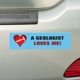 A Geologist Loves Me Bumper Sticker