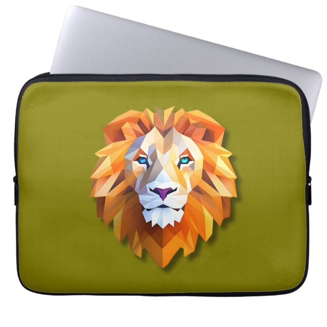 A GEOMETRIC LION laptop sleeve (Front)