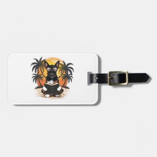 A German pull dog wearing horn_rimmed glasses1 Luggage Tag