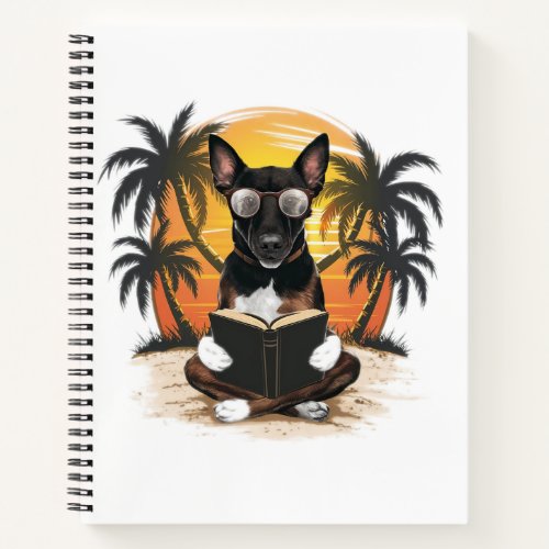 A German pull dog wearing horn_rimmed glasses1 Notebook