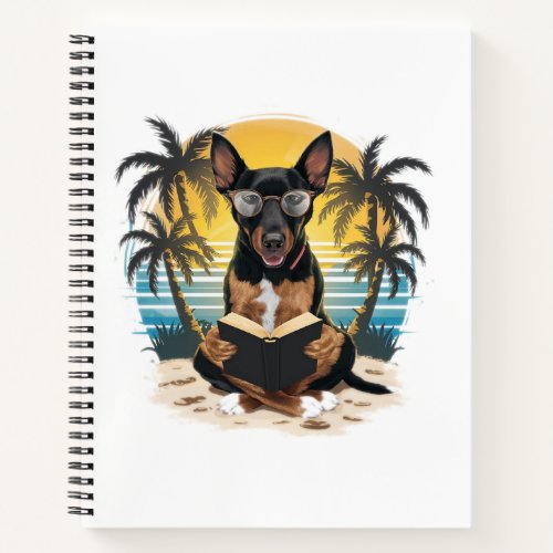 A German pull dog wearing horn_rimmed glasses  Notebook