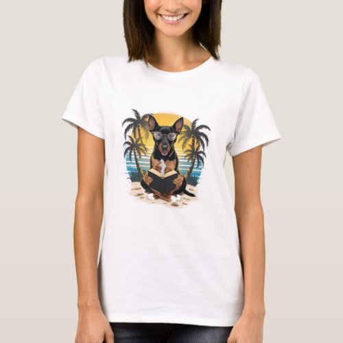 A German pull dog wearing horn_rimmed glasses  T_Shirt