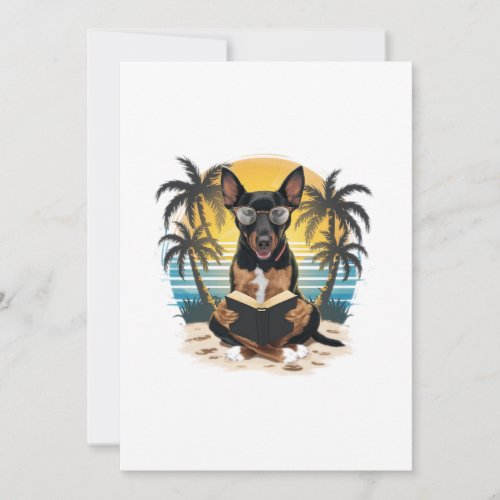 A German pull dog wearing horn_rimmed glasses Thank You Card