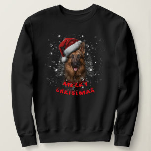 A German shepherd merry chirstmas sweat. Sweatshirt